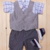Baby Clothes Boys Wooden Background 93675 132866